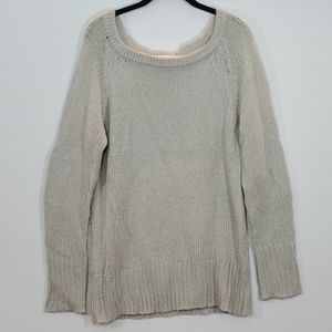 Zara Knit cozy knit boat-neck sweater long sleeve